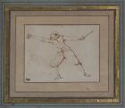 A Fencer, 1766 (pen & ink on paper)