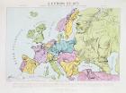 L'Europe en 1871, 1871 (colour litho)