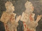 Two crusaders of the Minutolo family, from the Cappella Minutolo (fresco)