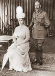 Silver Wedding portrait of King George V and Queen Mary in 1918. George V, George Frederick Ernest Albert, 1865 – 1936. King of the United Kingdom. Mary of Teck, Victoria Mary Augusta Louise Olga Pauline Claudine Agnes, 1867 – 1953. Queen consort as the w