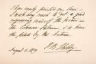 Handwriting and signature of Percy Bysshe Shelley, 1819 (pen & ink on paper)