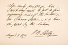 Handwriting and signature of Percy Bysshe Shelley, 1819 (pen & ink on paper)