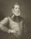 Portrait of Sir Philip Sidney (1554-1586) from 'Lodge's British Portraits', 1823 (litho)