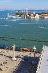 View over the Piazetta San Marco to Bacino di San Marco and Isola San Giorgio Maggiore, Venice, Veneto Region, Italy (photo)