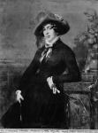 Portrait of Lola Montez (1821-61), 1844 (oil on canvas) (b&w photo)