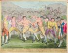Boxing Match, 10th June 1788 (colour litho)