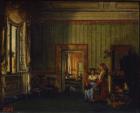 Interior in the House of Prince Alexander Golitsyn in Rome, 1830 (oil on canvas)