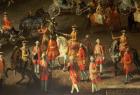 A Cavalcade in the Winter Riding School of the Vienna Hof to celebrate the defeat of the French army at Prague, 1743 (detail, showing Maria Theresa, Empress of Austria, mounted on a grey horse) (detail of 67400, see also 66708)