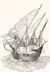 A 15th century Caravel. From El Museo Popular published Madrid, 1889