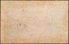 Study of a male head (pencil on paper) (verso)