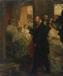 In the Opera House, 1862 (oil on paper mounted on card)