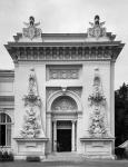 Gate of the military exhibition at the Universal Exhibition, Paris, 1889 (b/w photo)