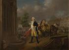 General Humphreys Delivering the Standards taken at Yorktown to Congress Hall, Philadelphia (oil on canvas)