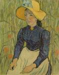 Peasant Girl in Straw Hat, 1890 (oil on canvas)