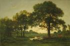 The Pond Oaks (oil on canvas)