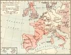 Map of The Western Schism, or Papal or Great Schism, 1378-1417, showing allegiance of European countries, from Historical Atlas, published 1923 (colour litho)