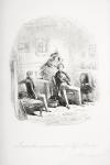 I make the acquaintance of Miss. Mowcher, illustration from 'David Copperfield' by Charles Dickens (1812-70) first published 1850 (litho)