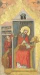 St. Gregory the Great (540-604) in his Study (tempera on panel)