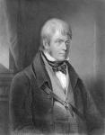 Portrait of Walter Scott (engraving) (b/w photo)