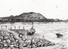 Iona from Mull Scotland, 2007, (ink on paper)