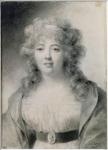 Madame de Stael (1766-1817) 1810 (pencil on paper)