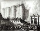 Siege of the Bastille, 14th July 1789 (w/c on paper) (b/w photo)