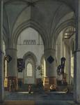 Interior View of St. Bavo Church, Harlem (oil on panel)