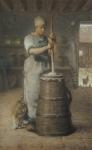 Churning Butter, 1866-68 (pencil & pastel on paper)