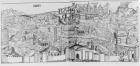 View of Rome, 1493 (woodcut) (b/w photo)