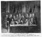 Members of the Commune at the Hotel de Ville in Paris and Field Officers Deliberating, 1871 (b/w photo)