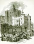 Reception of Queen Elizabeth at Kenilworth Castle (engraving) (b/w photo)