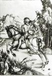 The Small Courier, c.1496 (engraving) (b/w photo)