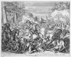 Vienna Print Cycle, Polish Cavalry Beginning Battle in the Vienna forest, 1683 (engraving)