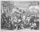 Vienna Print Cycle, Polish Cavalry Beginning Battle in the Vienna forest, 1683 (engraving)