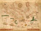 Provence and Italy, from a nautical atlas, 1520 (ink on vellum) (detail from 330915)