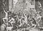 A street brawl in London, England in the 17th century. From The Streets of London Through the Centuries.