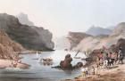 Pass of the Tagus at Villa Velha into the Alemtejo, 20th May 1811 engraved by C. Turner (colour litho)