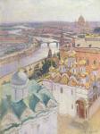 View of Moscow from the Bell Tower of Ivan the Great, 1896 (oil on canvas)