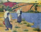 Washerwomen at the Laita River, near Pouldu, 1892 (oil on canvas)