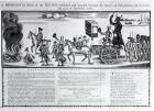 Representation of the figures exhibited and paraded through the streets of Philadelphia on Saturday 30th September 1780 (engraving) (b&w photo)