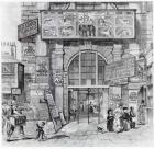 Exeter Change showing the entrance to Edward Cross's Royal Grand National Menagerie, c.1829 (engraving)