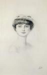 Portrait of Anna de Noailles (1876-1933) (drypoint on paper)