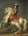 Equestrian Portrait of Louis XIV (1638-1715) (oil on canvas)