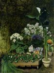 Flowers in a Greenhouse, 1864 (oil on canvas)