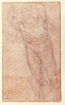Study for 'The Resurrection', c.1532-34 (red & black chalk on paper) (recto)