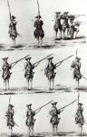 Soldiers with bayonets (engraving)