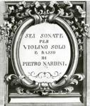 Music cover sheet for violin by Pietro Nardini (engraving)