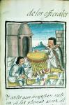 Ms Palat. 218-220 Book IX Aztec feather artisans at work, from the 'Florentine Codex' by Bernardino de Sahagun, c.1540-85