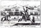 Tyrone Desired a Parley with the Lord Lieutenant at Kinsale, 1601 (engraving) (b&w photo)