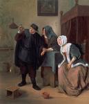 The Physician's Visit (oil on panel)